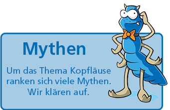 Button mit Comic-Laus: Mythen