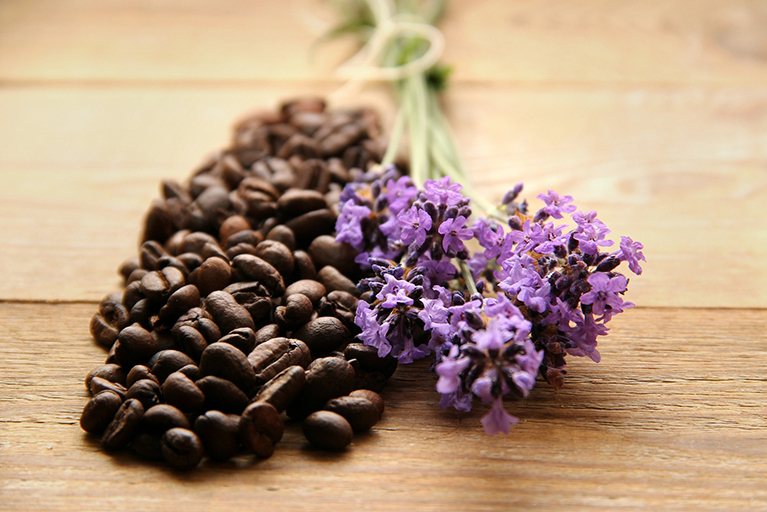 Kaffee und Lavendel