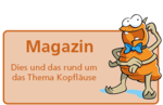 Button mit Comic-Laus: Magazin