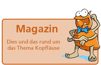 Button mit Comic-Laus: Magazin